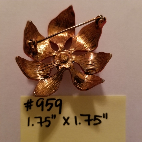 ✅959 New Happy Holidays Red Poinsettia Crystal's Pi - Picture 2 of 5